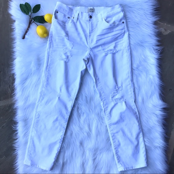 J. Crew Vintage crop jean in destroyed white - Picture 5 of 7